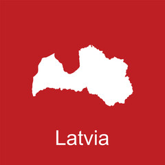 Latvia map icon vector