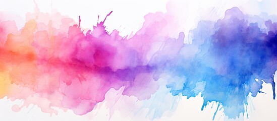 An artwork consisting of vibrant and artistic watercolor strokes in an abstract background
