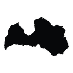 Obraz premium Latvia map icon vector