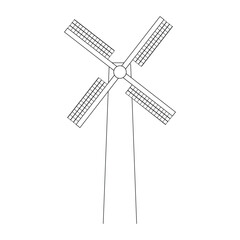 Fototapeta premium windmill icon vector