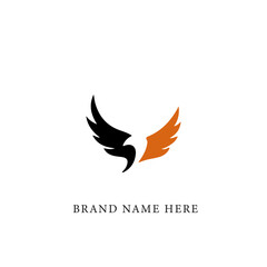 falcon Flaying Bird Logo abstract. design template, vector illustration