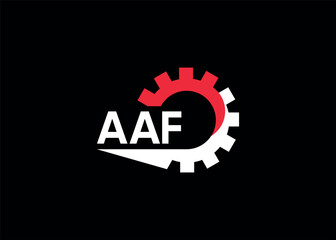 AAF initial monogram for automotive gear logo