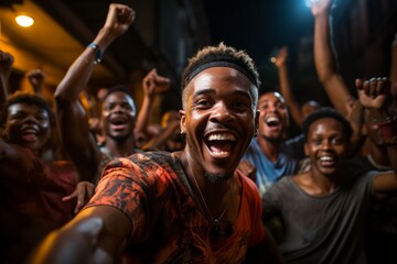 Capoeiristas in a roda with spectators clapping to the beat, Generative AI