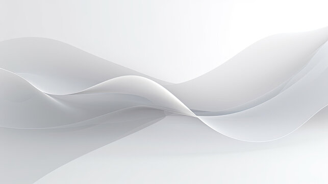 Gray and white abstract background with flowing particles. Digital future technology concept. illustration.