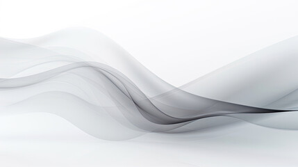 Gray and white abstract background with flowing particles. Digital future technology concept. illustration.