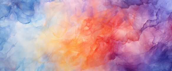 Purple red orange green yellow beige white abstract watercolor. Art background