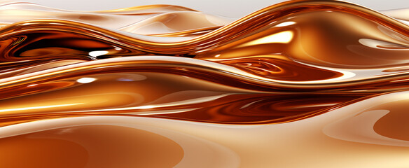 Modern Metallic abstract wavy liquid background