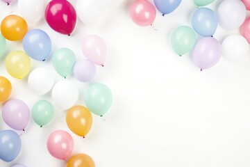 Fototapeta na wymiar Colorful balloons isolated on white background.