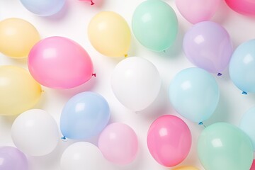 Fototapeta na wymiar Colorful balloons isolated on white background.