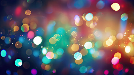 Abstract background with rainbow bokeh