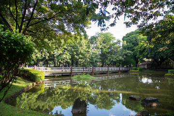 Fototapeta na wymiar Japanese garden inside the Rizal Park in Manila