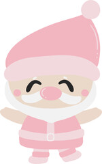 Pink Christmas greeting Illustration stickers