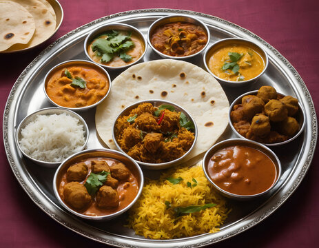 Native bengali food plate