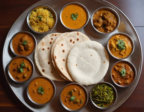 Native bengali food plate