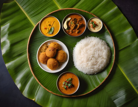 Native bengali food plate
