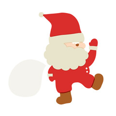 プレゼントを運ぶサンタクロースのイラスト
Santa Claus Delivering Presents Illustration