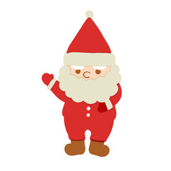 手を振るサンタクロースのイラスト
Clip art of Santa Claus waving
