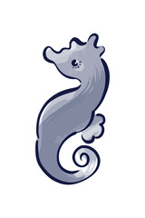 筆、水墨画タッチのタツノオトシゴの和風イラスト
Brush and Sumi-e Style Japanese,Ink painting Illustration of Seahorses
