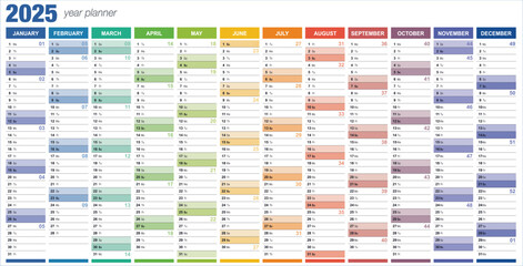 2025 Year Planner - Wall Planner
