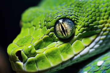 Fototapeta premium Closeup of a green python.