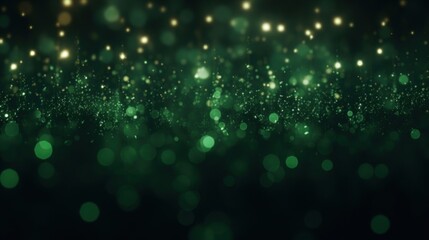 Naklejka premium Abstract dark green bokeh Christmas background