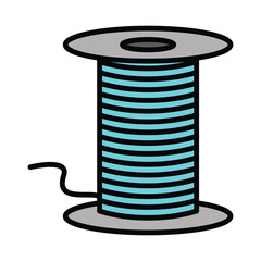 Thread bobbin icon design, illustration design