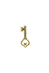 vintage golden skeleton keys isolated on white background with clipping path.