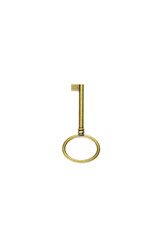 vintage golden skeleton keys isolated on white background with clipping path.