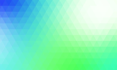 Fototapeta premium Green and Blue Light Polygonal Low Poly Triangle Mosaic Pattern Polygon Crystal Background 