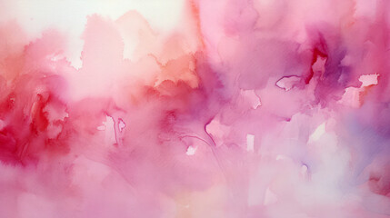 Fototapeta premium abstract pink watercolour on white paper background