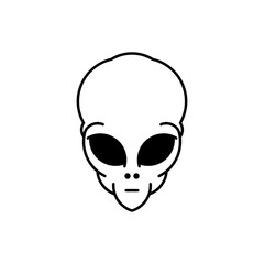 Alien logo line art