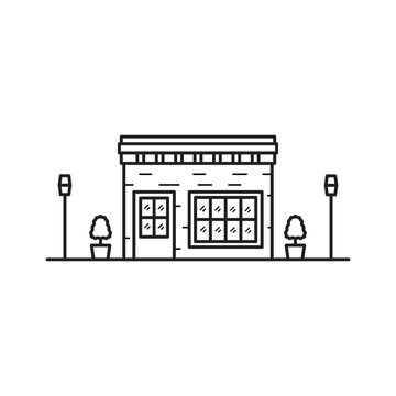 recommend clip art: Storefronts line art