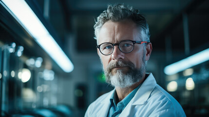 Fototapeta premium portrait of a doctor in a hospital Generative Ai