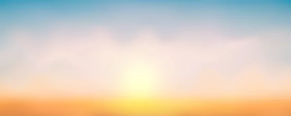 Fotobehang Gradient pastel winter sky background. Abstract vector dramatic sunset. Dreamy soft landscape. Blurred twilight foggy horizon. © Chorna_L