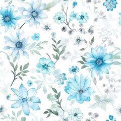 Fototapeta na wymiar AI generated white background with flowers