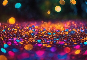 AI generated illustration of a dazzling array of vibrant colored lights
