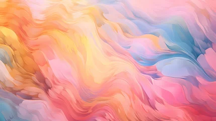  AI generated illustration of an abstract colorful background featuring wavy pattern © Wirestock
