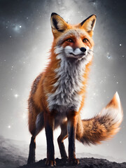 The fox and the night sky