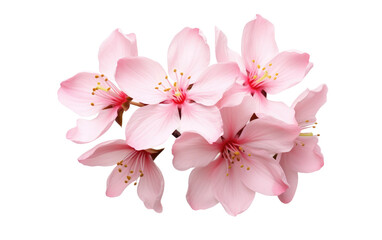Fototapeta na wymiar Nature Canvas The Artistry of Blossom Flowers on White or PNG Transparent Background.