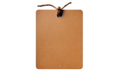 Identification Companion Exploring the Function of Cardboard Tag on White or PNG Transparent Background.