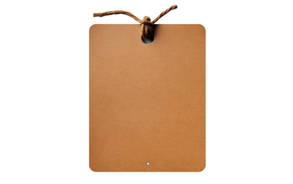 Identification Companion Exploring the Function of Cardboard Tag on White or PNG Transparent Background.