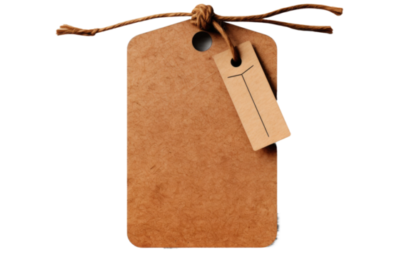 Labeling Essentials The Significance of a Cardboard Tag on White or PNG Transparent Background.