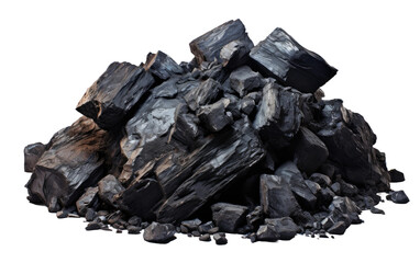 Black Gold Exploring the World of Coal on White or PNG Transparent Background.