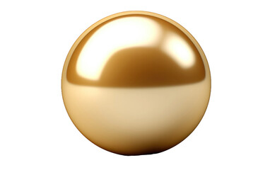 Golden Perfection The Brilliance of the Gold Ball on White or PNG Transparent Background.