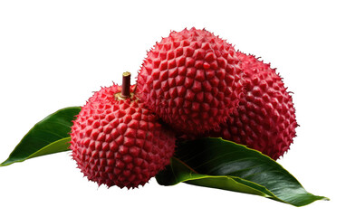 Exotic Sweetness The Allure of Fresh Lychee on White or PNG Transparent Background.