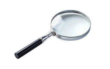 Lens of Clarity Exploring the Magnifying Glass on White or PNG Transparent Background.