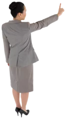 Fototapete Asiatische Orte Digital png photo of asian businesswoman pointing on transparent background