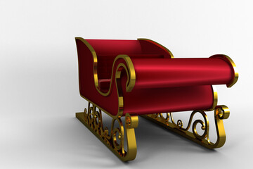 Digital png illustration of santa claus sleigh on transparent background