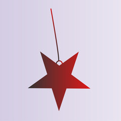 Christmas star graphic vector, Christmas design elements,