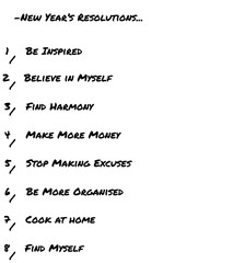 Digital png illustration of new year's resolutions text on transparent background